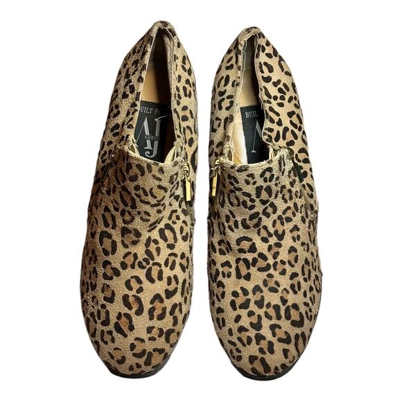 AJ Valenci Leopard Print Leather Heeled Ankle Booties - Picture 4 of 8